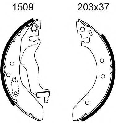 BSF 01509 Комплект гальмівних колодок