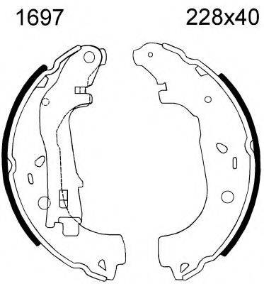 BSF 01697 Комплект гальмівних колодок