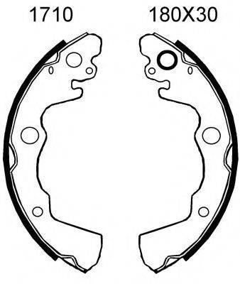 BSF 01710 Комплект гальмівних колодок