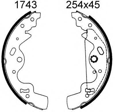 BSF 01743 Комплект гальмівних колодок