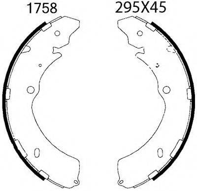 BSF 6550 Комплект гальм, барабанний гальмівний механізм