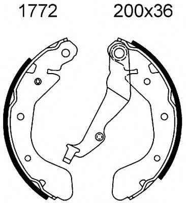 BSF 01772 Комплект гальмівних колодок