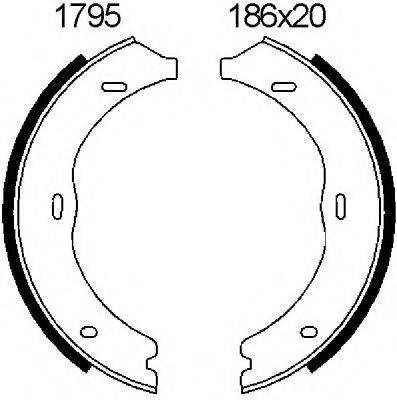 BSF 01795 Комплект гальмівних колодок, стоянкова гальмівна система