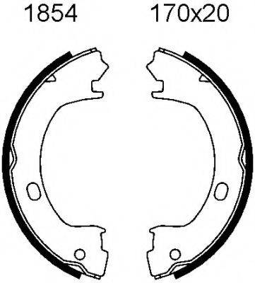 BSF 01854 Комплект гальмівних колодок, стоянкова гальмівна система
