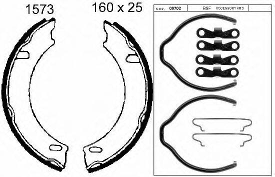 BSF 01573K Комплект гальмівних колодок, стоянкова гальмівна система