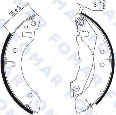 FOMAR FRICTION FO0364 Комплект гальмівних колодок