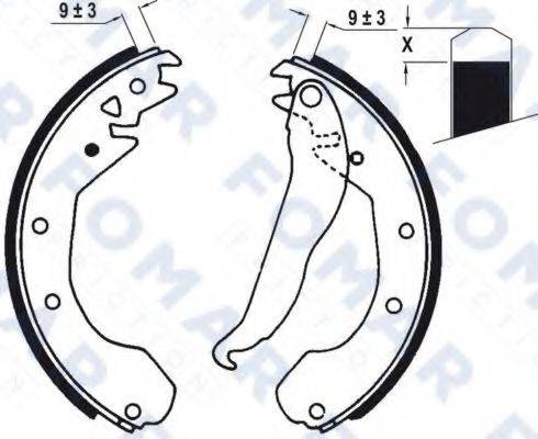 FOMAR FRICTION FO0418 Комплект гальмівних колодок