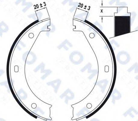 FOMAR FRICTION FO0423 Комплект гальмівних колодок, стоянкова гальмівна система