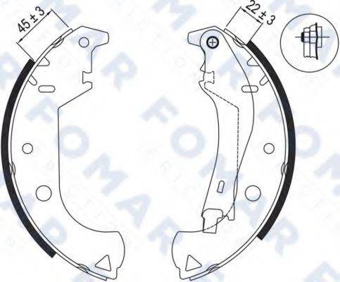 FOMAR FRICTION FO9015 Комплект гальмівних колодок