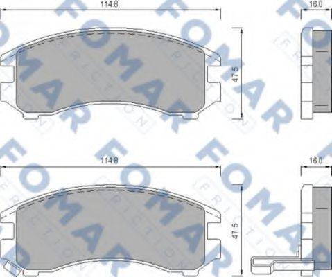 FOMAR FRICTION FO443681 Комплект гальмівних колодок, дискове гальмо