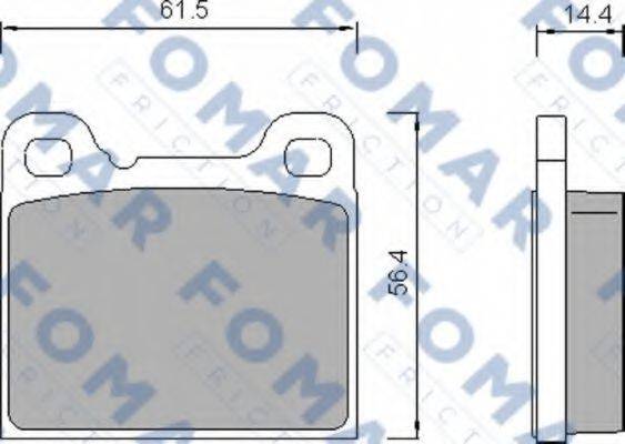 FOMAR FRICTION FO458781 Комплект гальмівних колодок, дискове гальмо