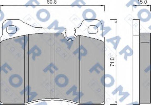 FOMAR FRICTION FO472286 Комплект гальмівних колодок, дискове гальмо