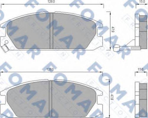 FOMAR FRICTION FO496881 Комплект гальмівних колодок, дискове гальмо