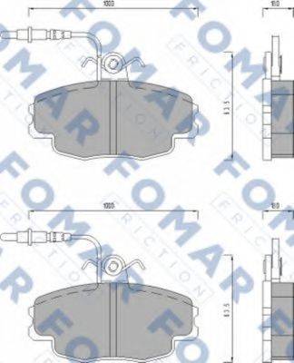 FOMAR FRICTION FO498681 Комплект гальмівних колодок, дискове гальмо