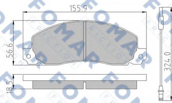 FOMAR FRICTION FO499681 Комплект гальмівних колодок, дискове гальмо