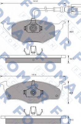 FOMAR FRICTION FO687881 Комплект гальмівних колодок, дискове гальмо