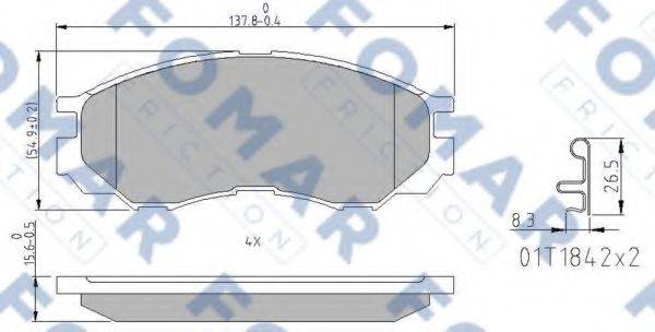 FOMAR FRICTION FO690781 Комплект гальмівних колодок, дискове гальмо