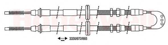 BENDIX 431194B Трос, стоянкова гальмівна система