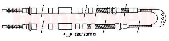 BENDIX 431227B Трос, стоянкова гальмівна система