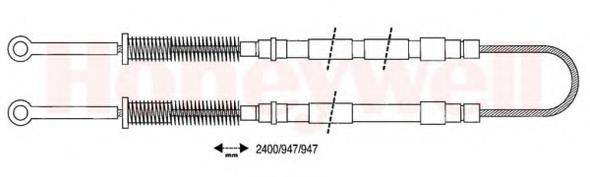 BENDIX 431247B Трос, стоянкова гальмівна система