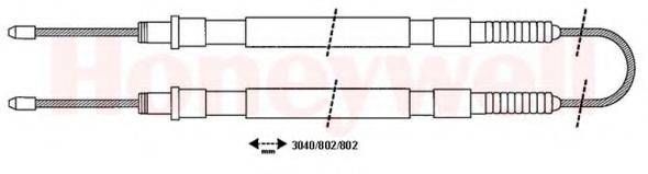 BENDIX 432657B Трос, стоянкова гальмівна система