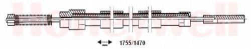 BENDIX 432691B Трос, стоянкова гальмівна система