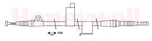 BENDIX 434372B Трос, стоянкова гальмівна система