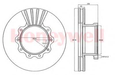 BENDIX 567400B гальмівний диск