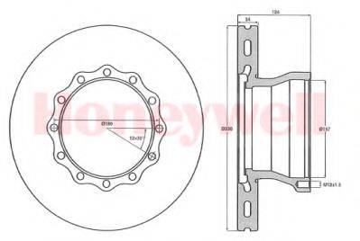 BENDIX 567405B гальмівний диск