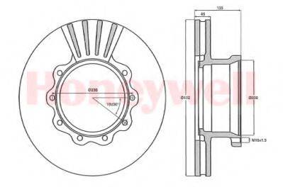 BENDIX 567407B гальмівний диск