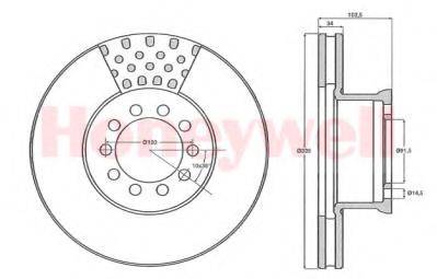 BENDIX 567764B гальмівний диск