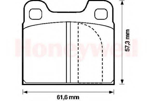 BENDIX 571230B Комплект гальмівних колодок, дискове гальмо