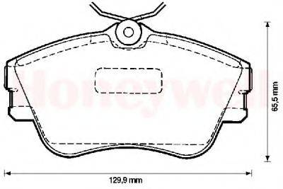 BENDIX 571847B Комплект гальмівних колодок, дискове гальмо