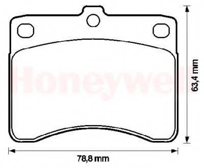 BENDIX 572118B Комплект гальмівних колодок, дискове гальмо