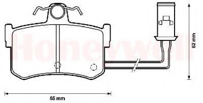 BENDIX 572124B Комплект гальмівних колодок, дискове гальмо