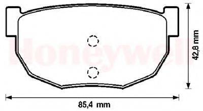 BENDIX 572129B Комплект гальмівних колодок, дискове гальмо