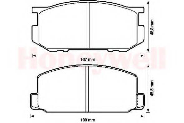 BENDIX 572214B Комплект гальмівних колодок, дискове гальмо