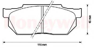 BENDIX 572237B Комплект гальмівних колодок, дискове гальмо