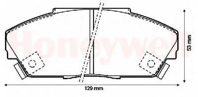 BENDIX 572308B Комплект гальмівних колодок, дискове гальмо