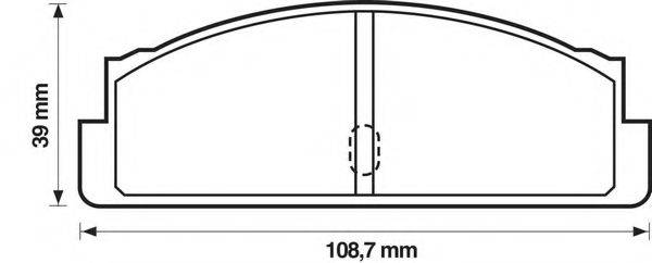 BENDIX 571226B Комплект гальмівних колодок, дискове гальмо