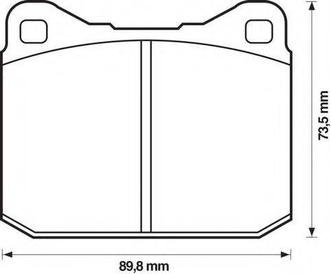 BENDIX 571255B Комплект гальмівних колодок, дискове гальмо