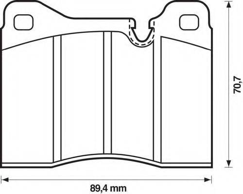 BENDIX 571261B Комплект гальмівних колодок, дискове гальмо