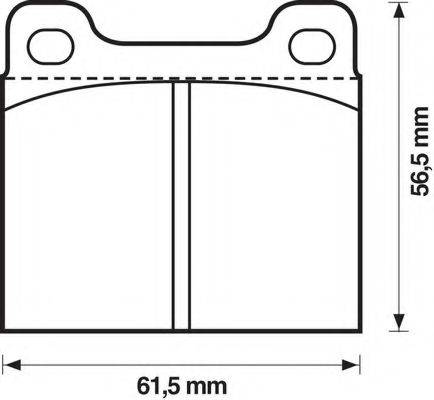 BENDIX 571279B Комплект гальмівних колодок, дискове гальмо