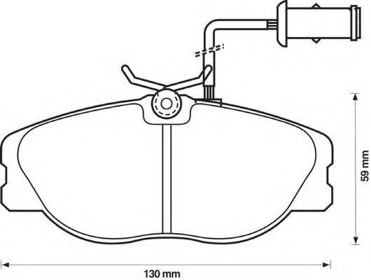 BENDIX 571365B Комплект гальмівних колодок, дискове гальмо