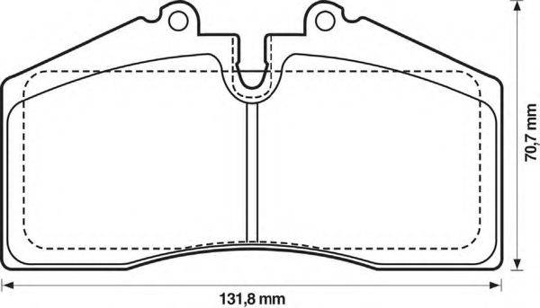 BENDIX 571534B Комплект гальмівних колодок, дискове гальмо