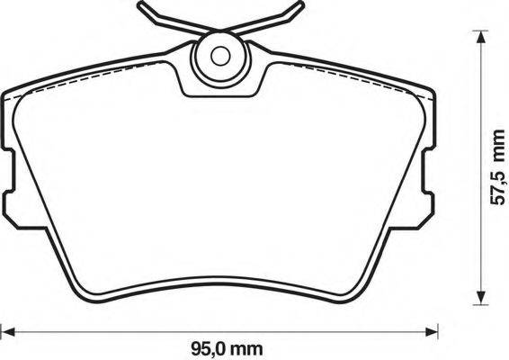 BENDIX 571875B Комплект гальмівних колодок, дискове гальмо