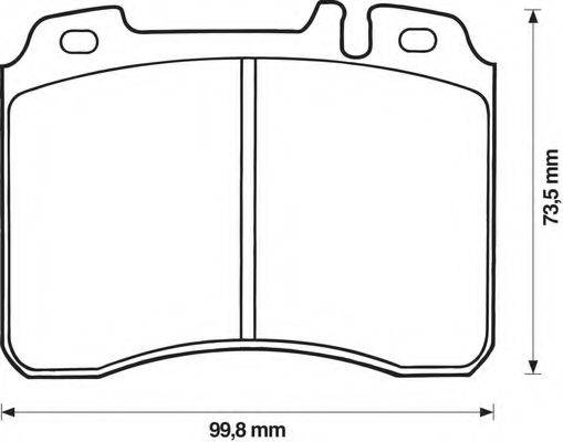 BENDIX 571879B Комплект гальмівних колодок, дискове гальмо