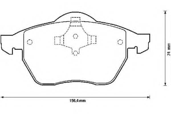 BENDIX 571900B Комплект гальмівних колодок, дискове гальмо