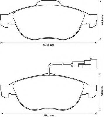 BENDIX 571933B Комплект гальмівних колодок, дискове гальмо