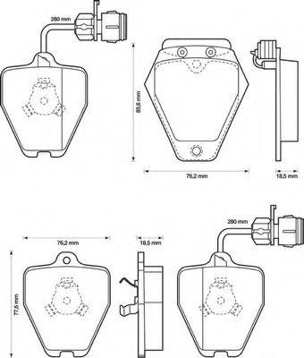 BENDIX 571983B Комплект гальмівних колодок, дискове гальмо